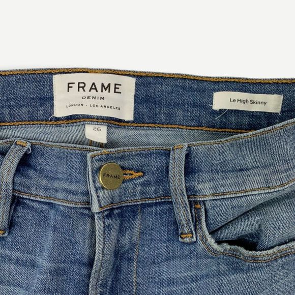 FRAME Le High Distressed Crop Skinny Jeans - Picture 3 of 8